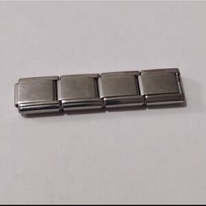 4 Blanks for Italian Link‎ Stainless Steel Nomination Style Charm Bracelet